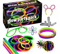 Huge Glow Stick Party Pack 220 pcs inc connectors - 100 Glow Sticks Premium Quality Glowhouse UK Bracelets, Necklaces, Eye Glasses, Bunny Ears, Balls, Triple bracelets and Flowers