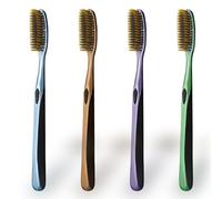 Huge Head Toothbrush Soft Toothbrush Large Long Head Whitening Teeth Pack of 4 (Mix Color 4 Pack)