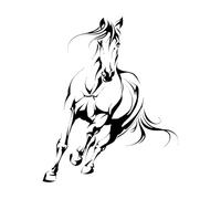 Huge Horse Animal Wall Sticker Vinyl Wall Decal Abstract Galloping Horse House Pet Animal Wall Decor Running Horse Poster Extra Large - 84x101cm