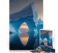 Huge Ice Berg on Ocean Jigsaw for Teenagers1000 Pieces Cognitive Boost Nice Thick Family Bond Santa Surprise (50x75cm)