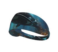 Huge Killer Whales Elastic Sports Headband Printed Sports Headband Suitable for Running Fitness Tennis Yoga