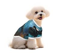 Huge killer whales Print Pure Cotton Pet T-Shirt, Dogs & Cats Comfy Tee Vest, for Small Medium Summer Winter Clothes