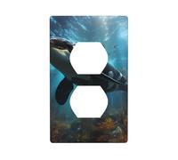 Huge Killer Whales Printed Wall Plate PC Material Impact Resistant UK Standard Heat Resistant Residential Commercial