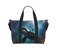 Huge Killer Whales Prints Handbag Crossbody Travel Bag Comfortable Lightweight and Waterproof Suitable for Travel and Everyday Use.