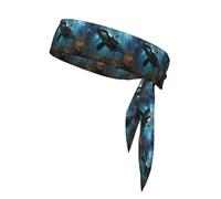Huge Killer Whales Sweat-Absorbing Sports Headband, Non-Slip and Adjustable, Running, Basketball, Yoga Sports Headband