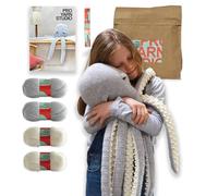 Huge Octopus Crochet Kit with 4 x 100g DK Yarn, 4.5mm Crochet Hook, Safety Eyes, Easy Crochet Pattern