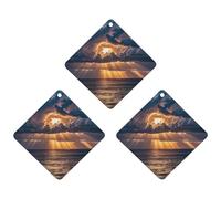 Huge Rain Clouds Car Air Freshener, 3 Pcs Rhombus Hanging Air Freshener Cards, Long Lasting Fragrance Scented Cards for Car, Home, Office Gray-style