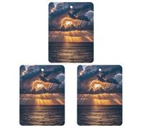 Huge Rain Clouds Car Air Freshener, 3 Pcs Square Hanging Air Freshener Cards, Long Lasting Fragrance Scented Cards for Car, Home, Office Gray-style