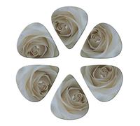 Huge Roses 6 Pack Guitar Picks with Organizer Storage Box, Thin-Medium-Heavy Picks Handmade Plectrums Guitar Plectrums Bass Ukulele Picks Acoustic Guitar Lovers Gift