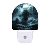 Huge Ship of The Middle Ages Funny LED Night Lights Plug Into Wall Smart Lighting for Hallways Kitchen Bedroom
