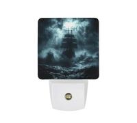 Huge Ship of The Middle Ages Funny LED Night Lights Plug Into Wall Smart Lighting for Hallways Kitchen Bedroom