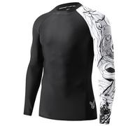 HUGE SPORTS Men's Long Sleeve Rash Guard UPF 50+ UV Sun Protection Tee Quick Dry Swimming Shirts