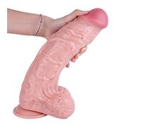 Huge Thick Clear Dildo 2.6" Diameter 12." Long, Big Fat G Spot Anal Dildos with Strong Suction Cup, Soft Silicone Dildo Women Couples Man Adult Sex Toys, Strap On Penis Female Sex Toy