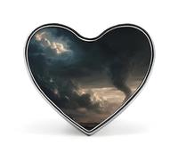 Huge Tornado Heart Badge Pin Metal Reel Pins Memorial Brooch Button Lapel Pins for Backpack Wedding