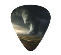Huge tornado Printed guitar picks for acoustic, electric, and band players, 12 pieces in 3 different thicknesses