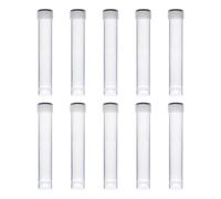 HugeDE 10 Pcs 10ml Plastic Test Vials Small Graduated Tubes Laboratory Vials Liquid Sample Tubes Clear Lab Tubes with Screw Caps for Scientific Experiments