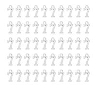HugeDE 100 Pcs 8x16mm Metal Number 7 Charms Small Number Figures Pendants Cute Dangle Charms Decorative Bracelet Charms Mini Jewelry Pendants Craft Earring Pendants for Decoration Silver