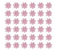 HugeDE 100 Pcs Lace Flower Appliques Embroidered Floral Sew on Patches Mini Clothes Patches Tiny Clothing Appliques Cute Sewing Patches Decorative Lovely Patches Pink