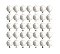 HugeDE 100 Pcs Pearl Rivet Half Hole Faux Pearls Studs Buttons White Pearls Beads Embellishments DIY Accessories for Fabric Decoration 8mm