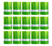 HugeDE 100 Pcs Resealable Food Storage Bags Foil Stand Up Pouches Sealable Packaging Bags Zip Lock Pouches Candy Mylar Bags with Clear Window Green