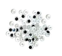 HugeDE 100 Pcs Sew On Googly Wiggle Eyes Buttons Eyes for DIY Crafts Scrapbooking Sewing 10mm