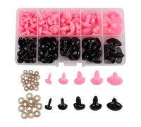 HugeDE 106 Pcs Plastic Safety Noses Stuffed Crochet Eyes Small Crafting Noses Plush Bear Noses Craft Animal Noses Doll Making Noses with Washers for Decoration