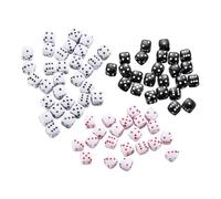 HugeDE 180 Pcs 8mm Acrylic Dice Beads Spacer Cube Beads Cute Loose Beads Tiny Craft Beads Small Square Dice Beads Dice Charms Pendants for Bracelets Necklaces