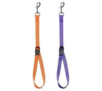 HugeDE 2 Pcs Nylon Dog Grooming Loops Dog Safety Ropes Adjustable Pet Loops Dogs Safety Tether Straps Groomers Helpers Dog Grooming Arm Accessories Orange Purple