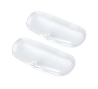 HugeDE 2 Pcs Plastic Eyeglasses Cases Translucent Frosted Glasses Case Hard Shell Reading Glasses Box Travel Sunglasses Protective Boxes for Men Women