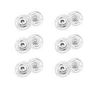 HugeDE 20 Pcs Clear Sew-On Snaps Buttons Press Studs Buttons Snaps Fasteners for Sewing Clothing DIY Crafts Crafting 18mm