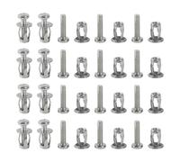 HugeDE 20 Pcs Hollow Metal Cavity Fixing Hollow Door Anchors Extra Short Hollow Wall Anchors Plasterboard Screw Plugs Drywall Anchor Kit with Screws for Drywall Curtain Gypsum Hardware M4 x 20mm