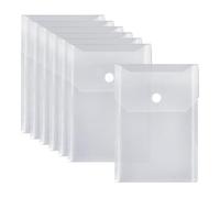 HugeDE 20 Pcs Stamp and Die Storage Pockets Clear Plastic Envelopes Photo Storage Folders Document Folders Small Receipt Holders with Snap Button Closure