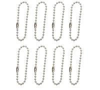 HugeDE 200 Pcs 10cm Pull Chain Extension Beaded Ball Chain 2.4mm Bead with Connector Clasp for Jewelry Making