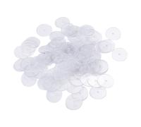 HugeDE 200 Pcs 10mm Clear Disc Pads to Stabilize Earrings Plastic Piercing Earring Disc Pads Earring Backs Earring Supports Earring Stabilizer Discs