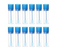 HugeDE 25 Pcs 15ml Plastic Stool Sample Cups Small Specimen Cups Clear Liquid Sample Bottles Stool Collection Container with Spoon Lid