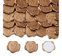 HugeDE 30 Pcs 3cm Heart Wax Seal Stickers Small Letter Wax Stickers Envelope Wax Sealing Stickers Wedding Invitation Wax Seal Stickers Self Adhesive Envelope Seals