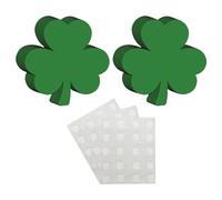 HugeDE 40 Pcs Green Shamrocks Clover Cutouts Shamrock Shaped Paper Cutouts St. Patrick's Day Decorations