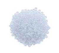 HugeDE 400 Pcs Transparent Acrylic Pony Beads Clear Glitter Hair Braids Large Hold Loose Craft Spacer Beads for Jewelry Making