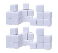 HugeDE 50 Pcs 16mm White Blank Acrylic Dices Six Sided Dice Cubes Craft Dice Blocks Math Learning Dice Classroom Teaching Dice for Board Games