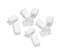 HugeDE 50 Pcs Self Adhesive Clips Sticky Tapestry Hangers Plastic Adhesive Clips Picture Hanging Clips Adhesive Wall Clips Small Hanging Spring Clips Clear