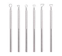 HugeDE 6 Pcs Clay Sculpting Modelling Tools Wax Carving Engraving Tools Pottery Turning Trimming Tool Ceramic Cutting Smoothing Tool Pottery Sculpture Scraper for Art Crafts