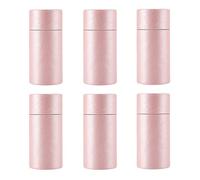 HugeDE 6 Pcs Empty Kraft Paper Jars Cardboard Tube Boxes Round Essential Oil Bottle Packaging Box Gift Paper Tubes with Lids for Crafts 50ml