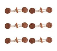HugeDE 6 Sets Sew-On Toggle Closure with Wooden Horn Button for Coat Jackets Clothing Sewing DIY Crafts Brown