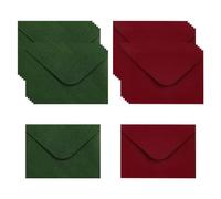 HugeDE 60 pcs 4x6 Inches Christmas Red and Green Envelopes for Wedding Invitations, Postcards, Photos, Small Cards - V Flap