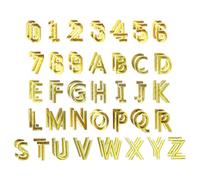 HugeDE 72 Pcs Letters and Numbers Patches Iron on Letters Patches Embroidered Alphabet Patches Small A-Z Patches Clothing 0-9 Patches Decorative Craft Appliques Cute Clothes Patches Golden