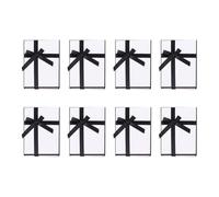 HugeDE 8 Pcs 9 x 7 x 3cm Small Gift Boxes Cardboard Paper Jewelry Gift Box Jewelry Present Packaging Cases with Bow for Weddings Graduations
