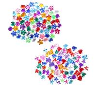 HugeDE 800 Pcs Craft Gems Flat Back Jewels Embellishments Rhinestones Gemstones Assorted Shape Rhinestones Face Gems Jewels for Kids Arts Crafts