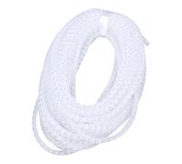 HugeDE 8mm 30 Yards Decorative Flexible Mesh Tube Mesh Tubing Ribbon Glitter Decoration Mesh Tube Long Craft Mesh Tube White