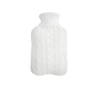 HugeDE Knitted Hot Water Bottle Cover Only Water Bag Cover Removable Bottle Cover Water Bottle Sleeve Cover Big Knit Water Bottle Cover White