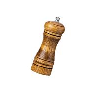 HugeDE Manual Wooden Pepper Mills Shaker Salt and Pepper Grinders Set Adjustable Coarseness Pepper Mill Refillable Salt Grinder with Ceramic Rotor Retro Color